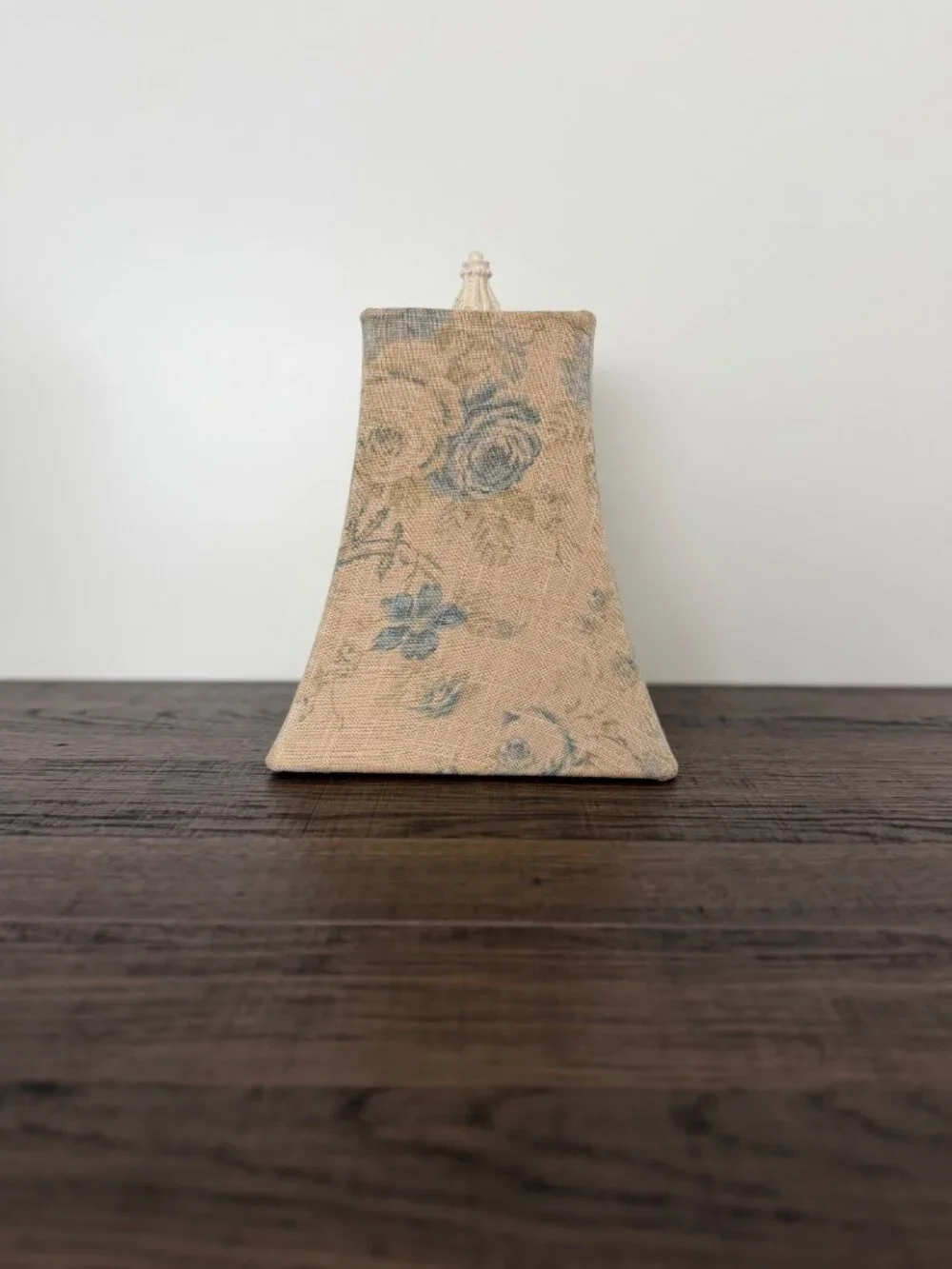 Vintage Square Bell Blue Rose Floral Fabric Lampshade‎ Cottagecore Shabby Chic